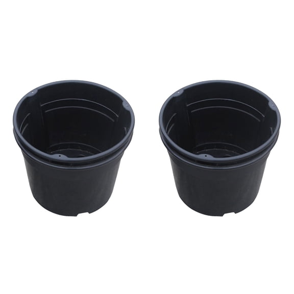 BERTDOMD 2-Pack Round Thick Plastic Flower Pots with Removable Design for Growing Potatoes, - Garden Balcony , Black