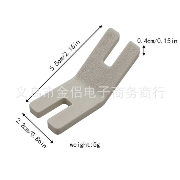 EXHUMKY White Plastic Sewing Machine Button Plate, Double-Sided, Easy to Use, Time-Saving, 2 Pieces for Seamstress
