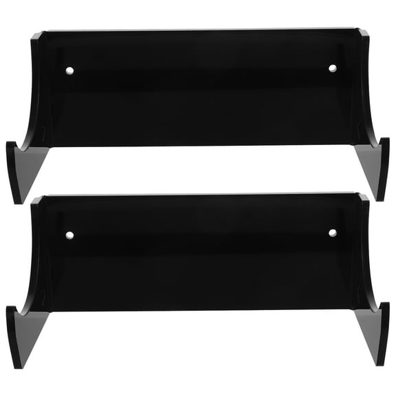 RENACLIPY BERTDOMD 2-Pack Modern Black Acrylic Wall-Mounted Rolling Pin Holder Kitchen Storage Organizer