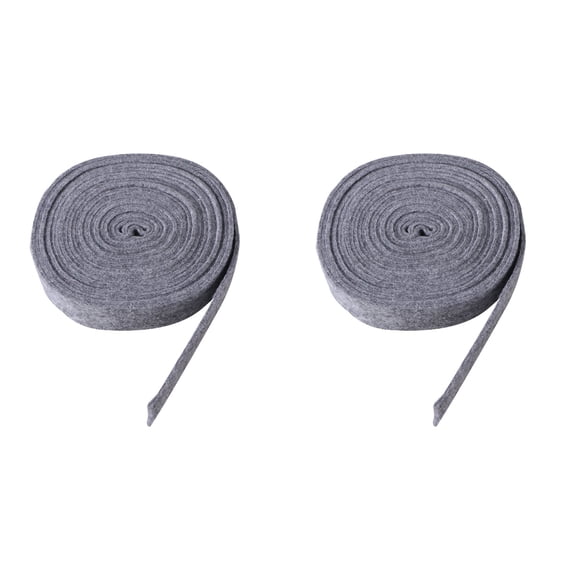 BERTDOMD 2pcs Grey Wool Felt Ribbon 5x500CM for Crafts, Patchwork, Appliques, Decorative Patches, Bowknot, Christmas Tree Wreaths