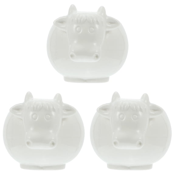 BERTDOMD 3-Piece Ceramic Cow Planter Set, Decorative Flower Pots for Indoor and Outdoor Plants, Garden and Home Décor