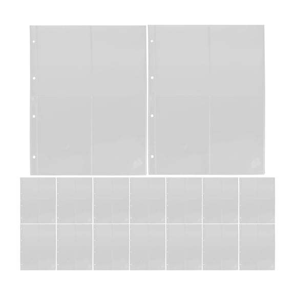 EXHUMKY Light Grey BERTDOMD 30pc Card Pockets for Binder Sleek Compact Visibility Organizer
