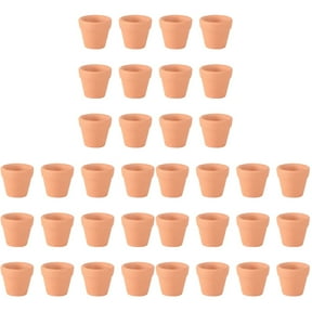 BERTDOMD 36-Pack Mini 3x3cm Terracotta Clay Pots Small Ceramic for Nursery Crafts and Wedding Favors
