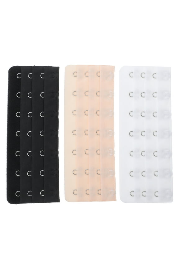 3pcs Stainless Steel Bra Extender 7 Hooks 3 Rows Elastic Bra Band Hook Strap Extensions for Women