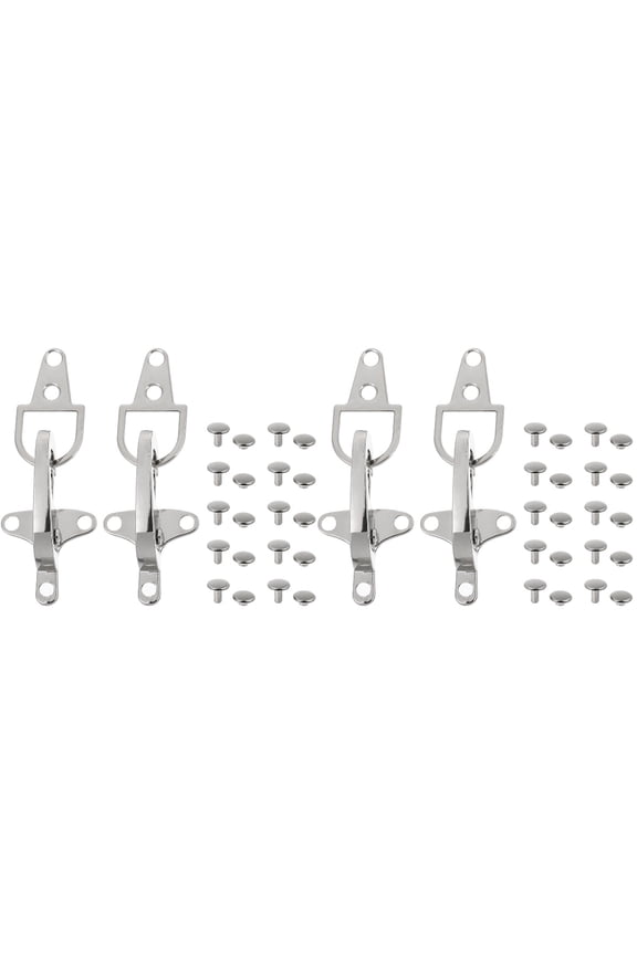 4 Pairs Decorative Waist Belt Buckles Buttons Connectors for Straps and Clothing Accessories