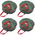 thumbnail image 1 of BERTDOMD 4-Pack Christmas Wreath Storage Bags, Premium Round Plastic Xmas Storage Organizer Bags, 1 of 6