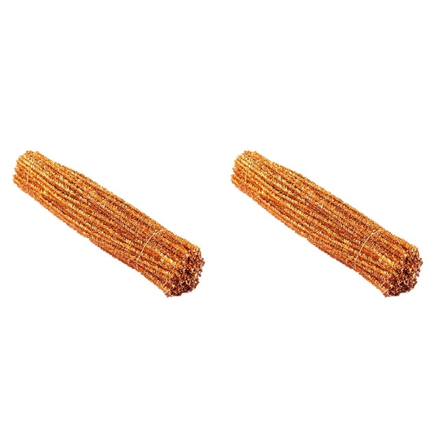 BERTDOMD 400 pcs DIY Glitter Sticks Glitter Sticks Christmas Sticks DIY Christmas Stick (Orange)