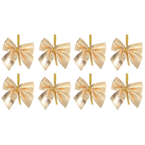 BERTDOMD 48 Pcs Christmas Ribbon Bows for Tree Decorations, Holiday Party, Garden Ornaments, and Festive Brooch Accessories