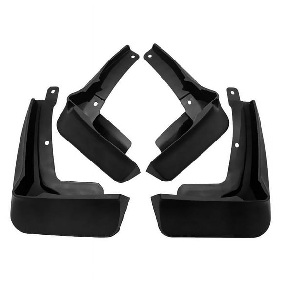 BERTDOMD 4Pcs Car Mud Flaps Set Front Rear Splash Guards Mudguards for Pickup Trucks Black Auto Accessories