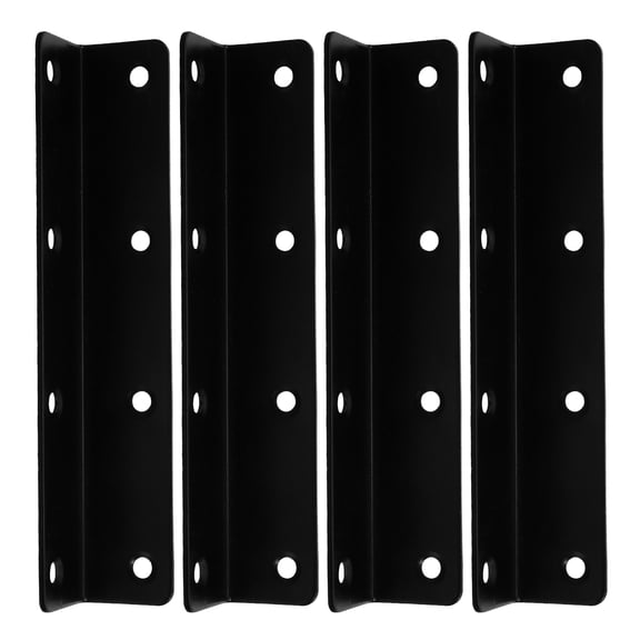 BERTDOMD 4-Pack L-Shaped Wall Mount Brackets, 90 Degree Angle L Brackets for Shelving, Furniture Support and Storage