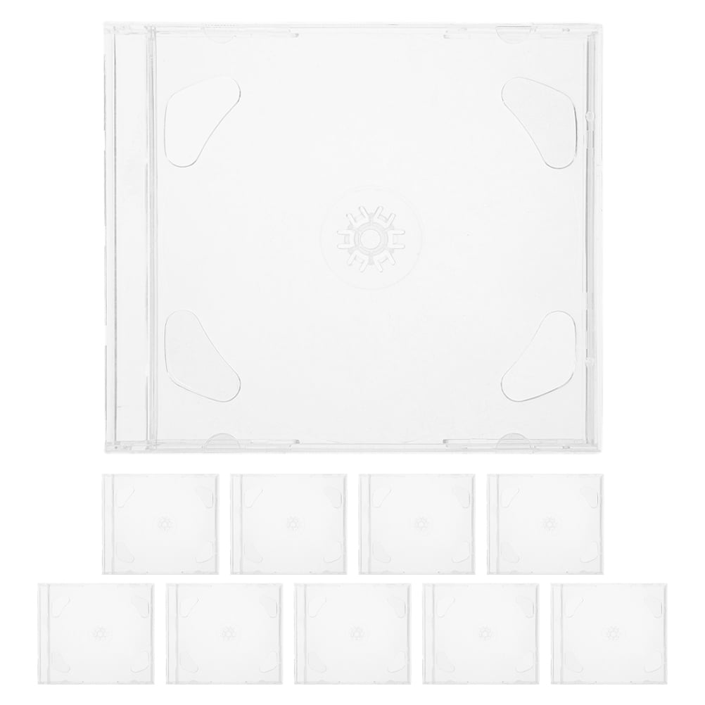 EXHUMKY BERTDOMD 4-Pack CD DVD Storage Cases, Polystyrene Material, Sleek Design for Media Organization and