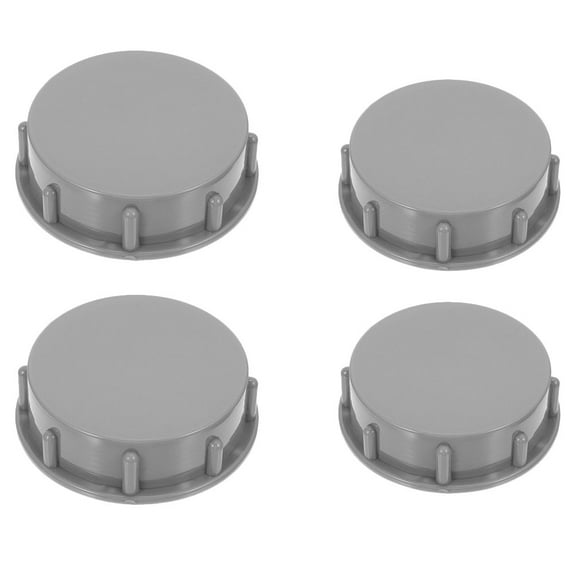 HEMOTON 4pcs Grey Drain Pipe Caps for Home Use, PP Material, Easy to Install and Store, Plumbing Accessories