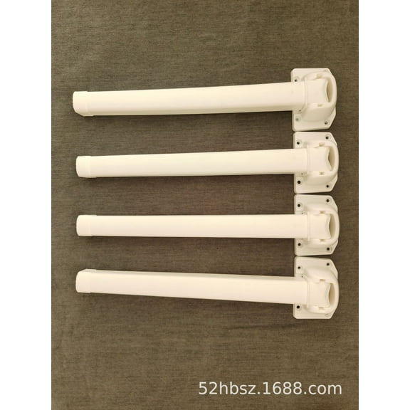 EXHUMKY White Plastic Adjustable Furniture Legs BERTDOMD 4pcs for DIY Enthusiasts Easy Installation Modern Foundation
