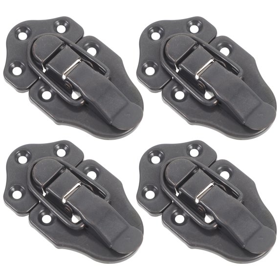 BERTDOMD 4-Pack Small Jewelry Boxes with Metal Hinge, Latch Locks, Clasps, and Buckles for Crafting and Repair Accessories