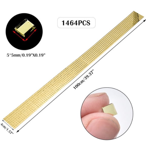 EXHUMKY  5 Rolls Mosaic Mirror Tiles Easy Installation Adhesive Wall Decor