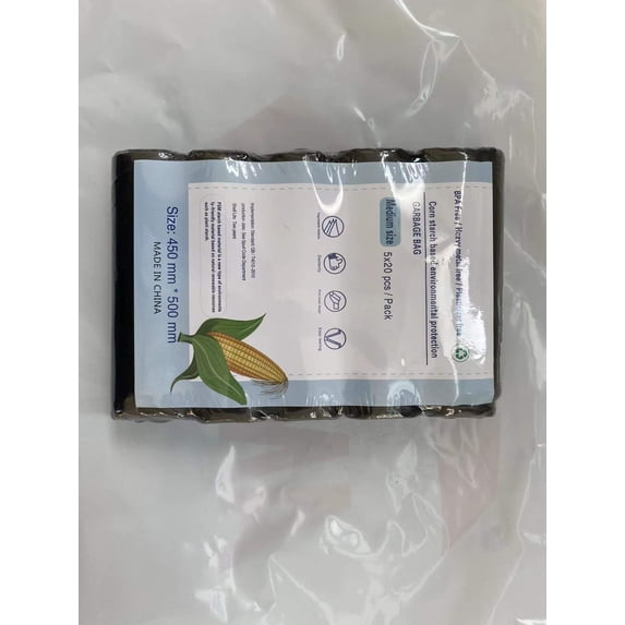EXHUMKY Heavy Duty Large Capacity Biodegradable Black Trash Bags, Thickened Garbage Bags for Home and Office Use