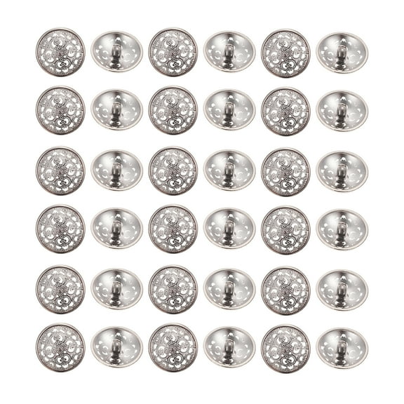 EXHUMKY BERTDOMD 50 Pcs Hollow Alloy Metal Suit Buttons for Sewing Crafts and Projects