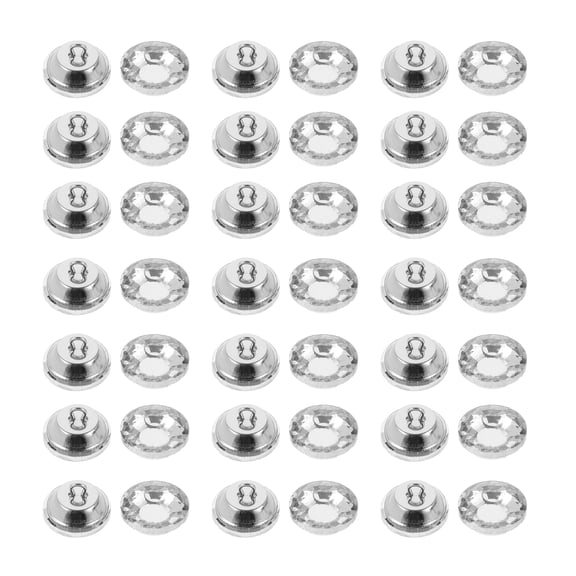 EXHUMKY Exhumky Silver Acrylic Sewing Buttons for Sofa and Headboard Decoration 50Pcs