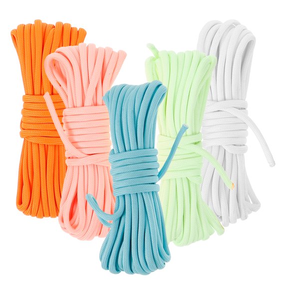 EXHUMKY BERTDOMD 5-Pack Multifunctional Outdoor Camping Ropes for Tents, Survival, Hiking, and Various Outdoor Adventures
