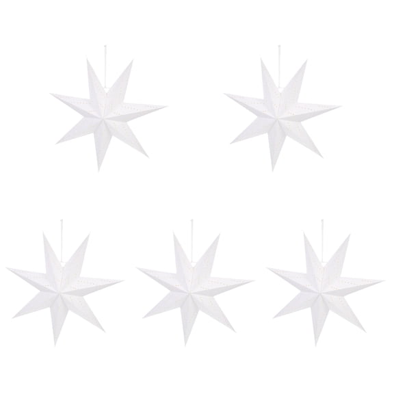 BERTDOMD 5pcs Paper Star Lantern Lampshade Christmas Hanging Lamp Shade Folding Paper Star Lamp Shade