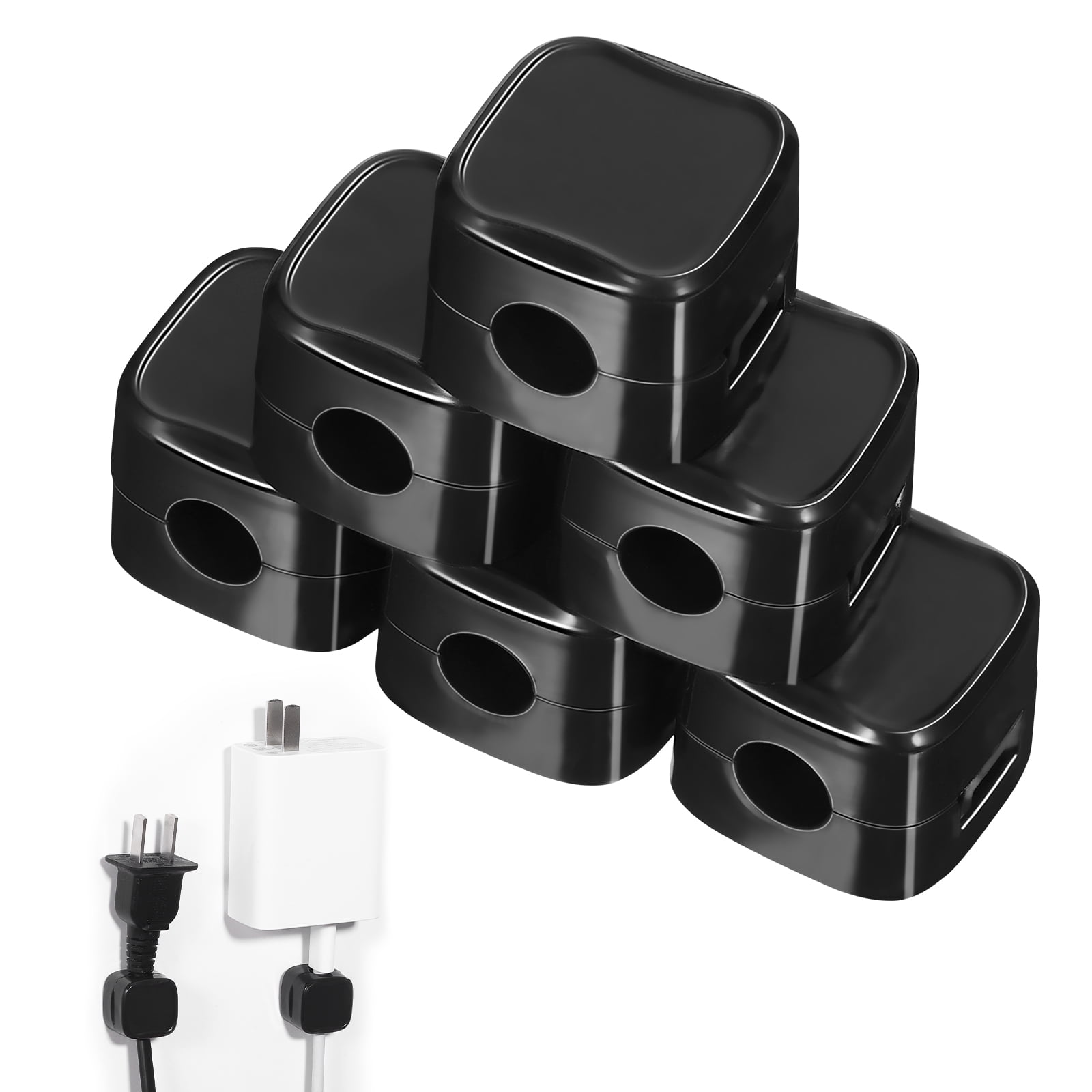 BERTDOMD 6 Pcs Magnetic Cable Organizers Wire Holder Cable Clips Cord ...