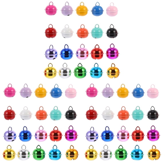 EXHUMKY 60-Piece Christmas Bell Ornaments Set, Assorted Colors, Lightweight Holiday Tree Decorations for Festive Seasonal Decor