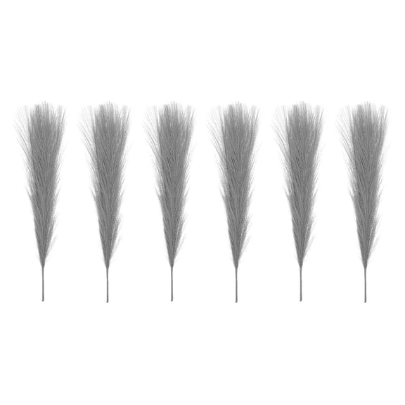 BERTDOMD 6pcs Artificial Stems Faux Pampas Plants for Vase Home Decor Wedding Floral Arrangement