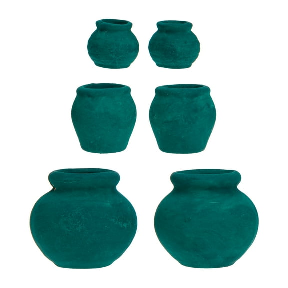 EXHUMKY Indoor Flower Pot Mini Flower Pots Synthesis Material 6Pcs