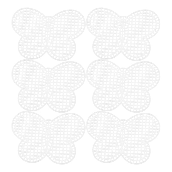 BERTDOMD 6pcs Plastic Canvas Mesh Sheets for Cross Embroidery, Plastic Mesh Canvas for Crafting and Needlework