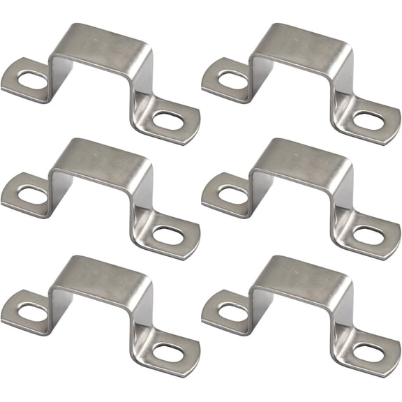 BERTDOMD 6pcs Square Tube Clamp Bracket Pipe Clamp Pipe Support Base Hanger Replacements Pipe Hanger U Bracket Pipe Support U Clamp Mounting Bracket Mount Tube Clamp