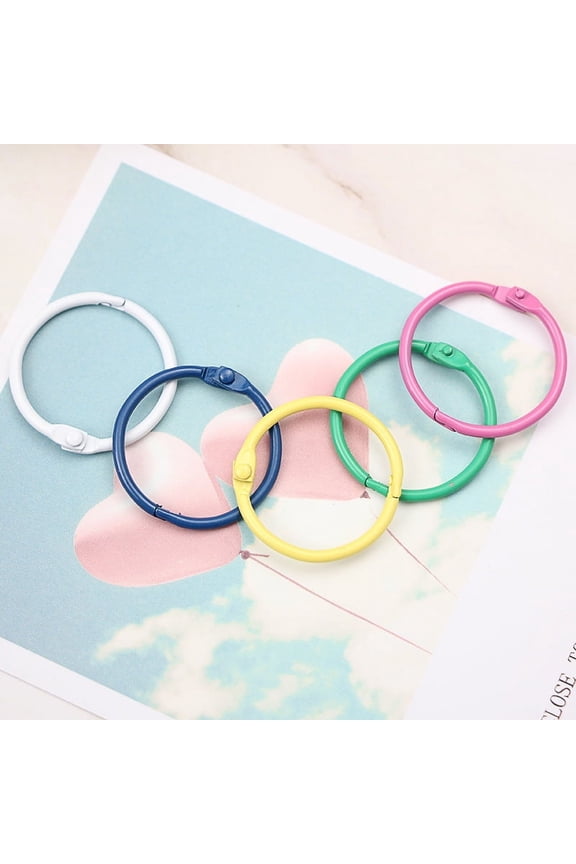 70pcs Heavy Duty Metal Binder Hoops Keychain Multi-Use Small Opening Circles for Handmade Crafts and Organizing