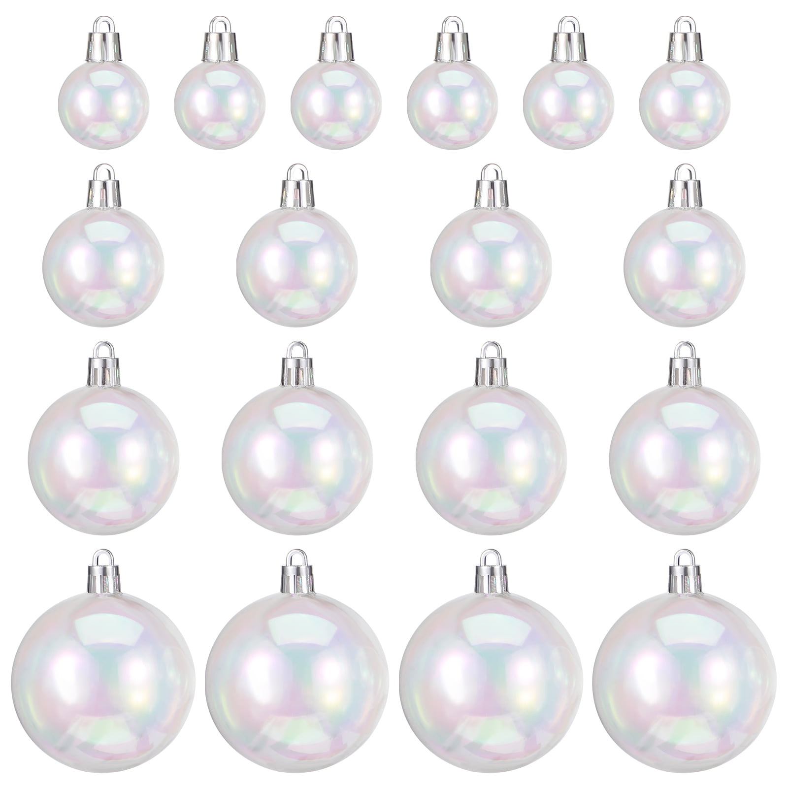 EXHUMKY BERTDOMD 90-Piece Assorted Color Plastic Craft Ornaments Set, Round Holiday Decorations for Christmas and Home Decor