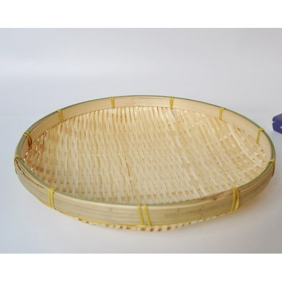 BERTDOMD Bread Basket Round Rattan Fruit Basket Handmade Storage Bin Woven Food Container Kitchen Organizer for Vegetables and Pantry