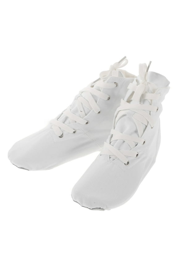 Canvas Jazz Shoes Ballet Dance Ankle Boots Split Sole Lace-up Breathable Ballet Dancing Sneakers For Adult Women