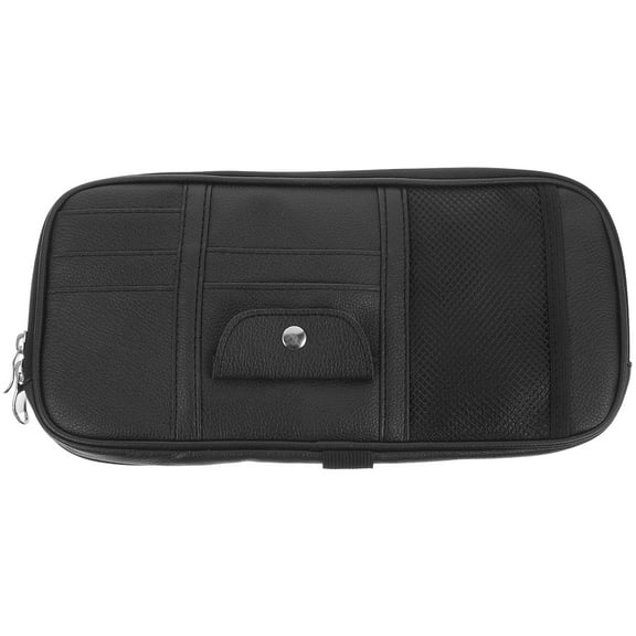 EXHUMKY BERTDOMD Car Visor Organizer Pouch Black Durable Wear Resistant Receipt Organization Interior Accessory