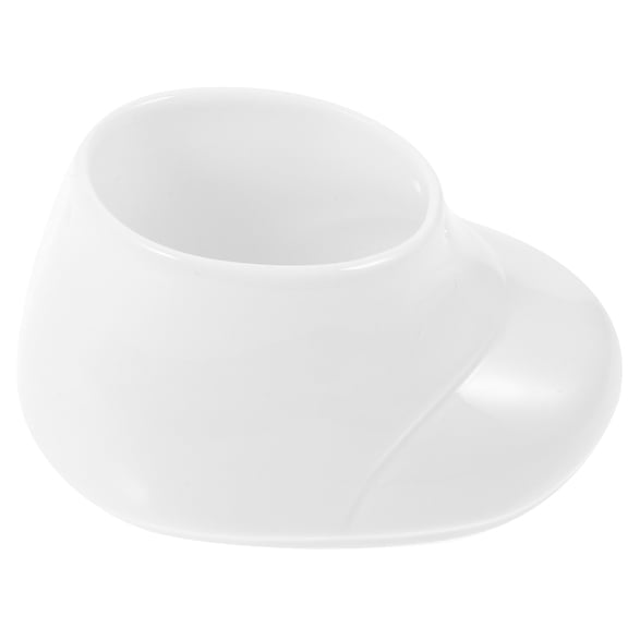 EXHUMKY White Ceramic Christmas Boots Candle Holder for Festive Home Decor