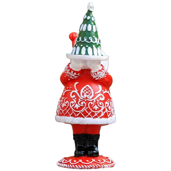 BERTDOMD Christmas Miniature Figurine Mini Santa Statue Xmas Ornament Christmas Miniature