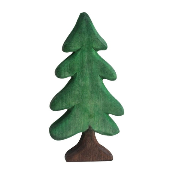 EXHUMKY Green Wooden Christmas Tree Tabletop Decoration Unique Design for Window Display