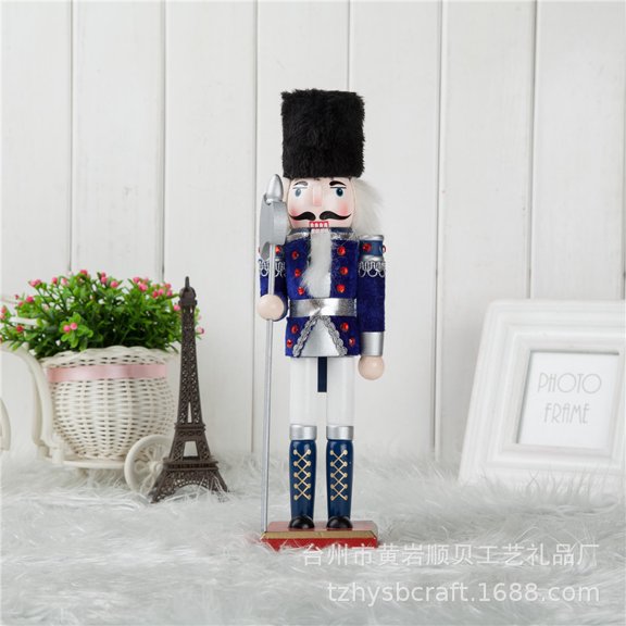 BERTDOMD Classic Wooden Nutcracker Soldier Doll for Decor Traditional Nutcracker Figurine for Holiday Party Tabletop Decoration Festive Nutcracker Puppet