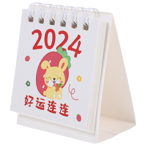 EXHUMKY 2024 Monthly Desk Calendar with Thick Paper, White Planner for Home and Office Organization and Scheduling