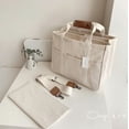 thumbnail image 1 of HEMOTON Canvas Tote Bag for Women, Beige Handbag with Spacious Interior, Material, 12.5 x 15 x 5 Inches, Perfect for Mom, 1 of 5