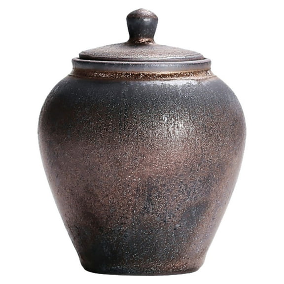 BERTDOMD Japanese Style Ceramic Tea Jar Tea Canister Tea Container Ceramic Loose Tea Storage Tank