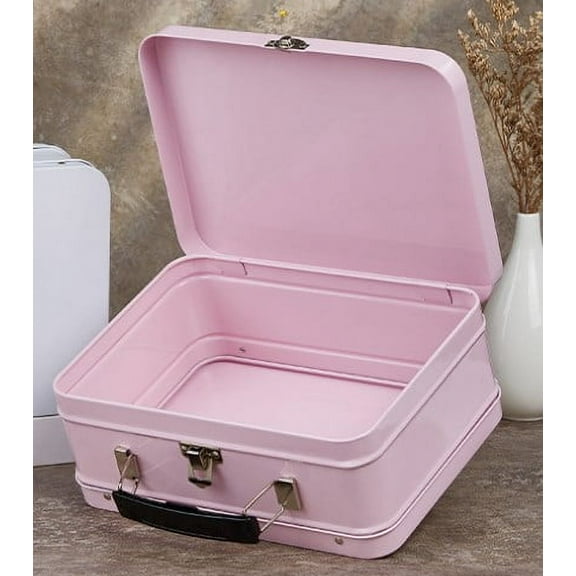 BERTDOMD Mini Suitcase Party Favor Box with Lid and Handle, Decorative Storage Container for Weddings, Parties, and Keepsake