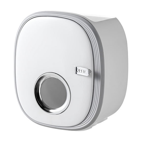 EXHUMKY Toilet Paper Storage Holder for Bathroom, Modern ABS Tissue Holder Organizer, and Space-Saving Design, 1 Piece