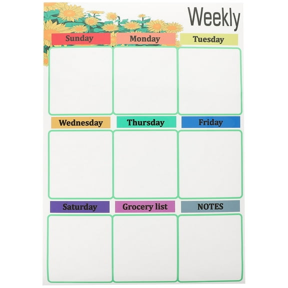 BERTDOMD Practical Fridge Calendar Dry Erase White Board Fridge Mount Planner White Board for Daily Use