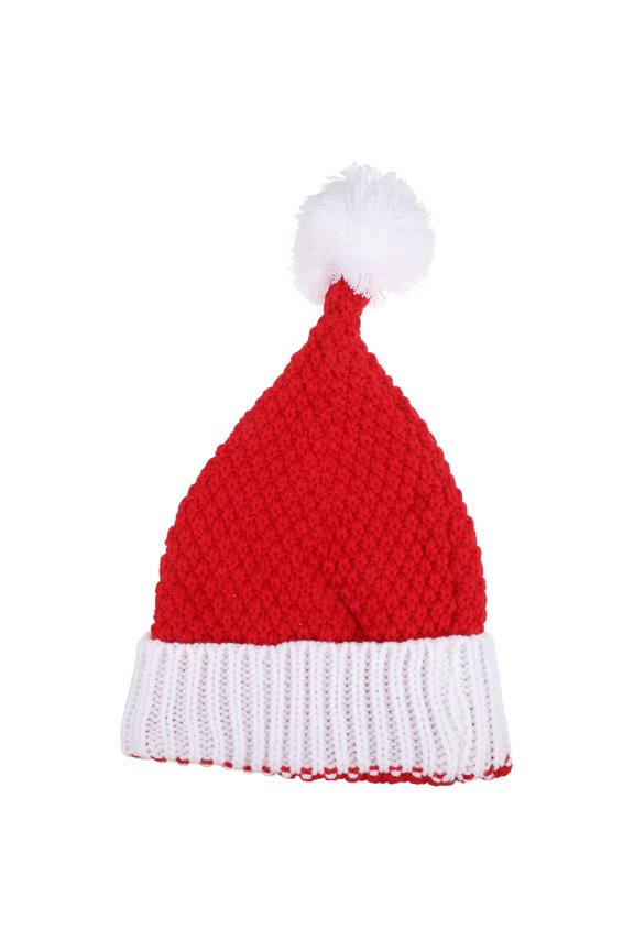 Santa Claus Knitted Hat Christmas Winter Wool Warm Crochet Beanie for Adults