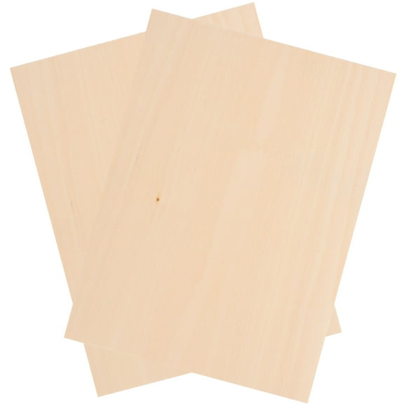 Basswood Sheets A4 Thin Plywood Wood Sheets 1 Set Unfinished Wood Squares Boards for DIY Crafts Cutting Wood Drawing