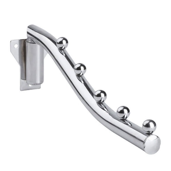 EXHUMKY Stainless Steel Foldable Clothes Hanger, Silver, Wall-Mounted, and Versatile for Storage