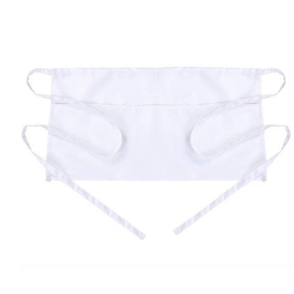 EXHUMKY Adjustable Waist Tie Half Apron with Large Pocket for Cooking and Serving Use