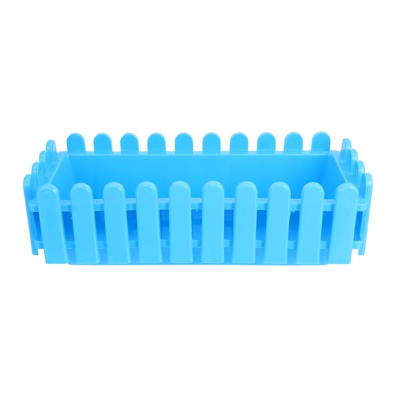 EXHUMKY BERTDOMD PP Fence Style Planter Box for Window Outdoor Garden Decorative Plant Container 19.9×7.3×6.5in